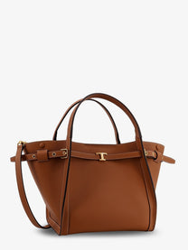 Tod's Women's Hammered Leather Shopping Bag Brown