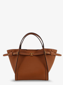 Tod's Women's Hammered Leather Shopping Bag Brown