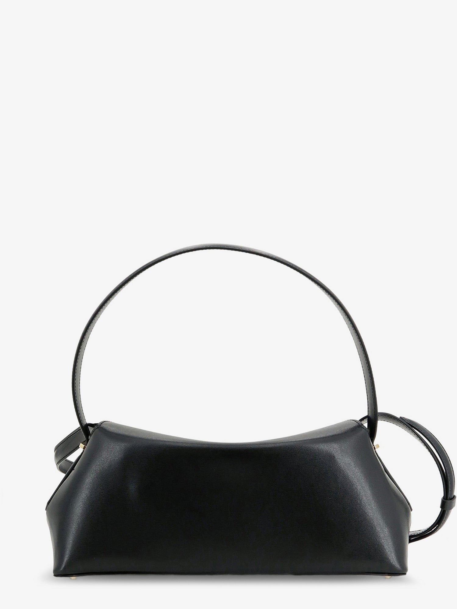 Toteme Women's Hammered Leather Lock Shoulder Bag Black