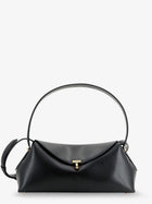 Toteme Women's Hammered Leather Lock Shoulder Bag Black