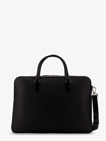 Tom Ford Men's Hammered Leather Working Bag Black