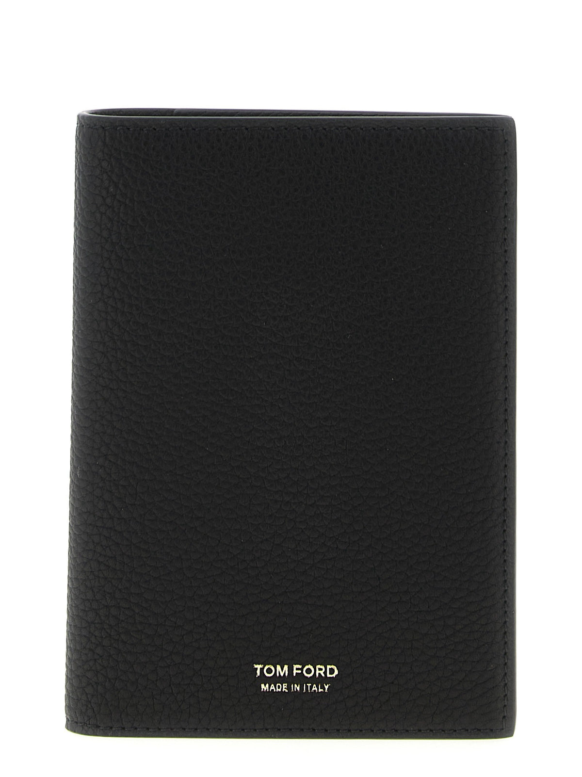 Tom Ford Hammered Passport Holder Black