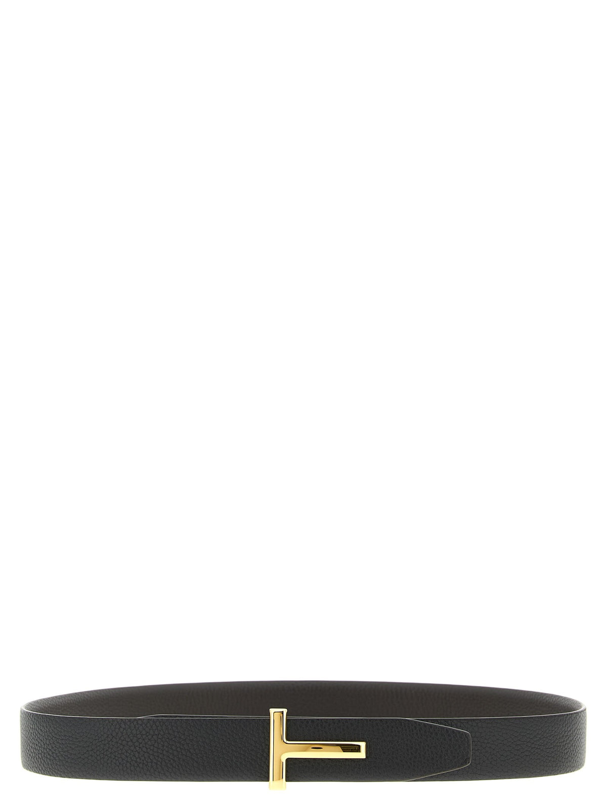 Tom Ford Men's Hammered Reversible Belt Gold, view 2