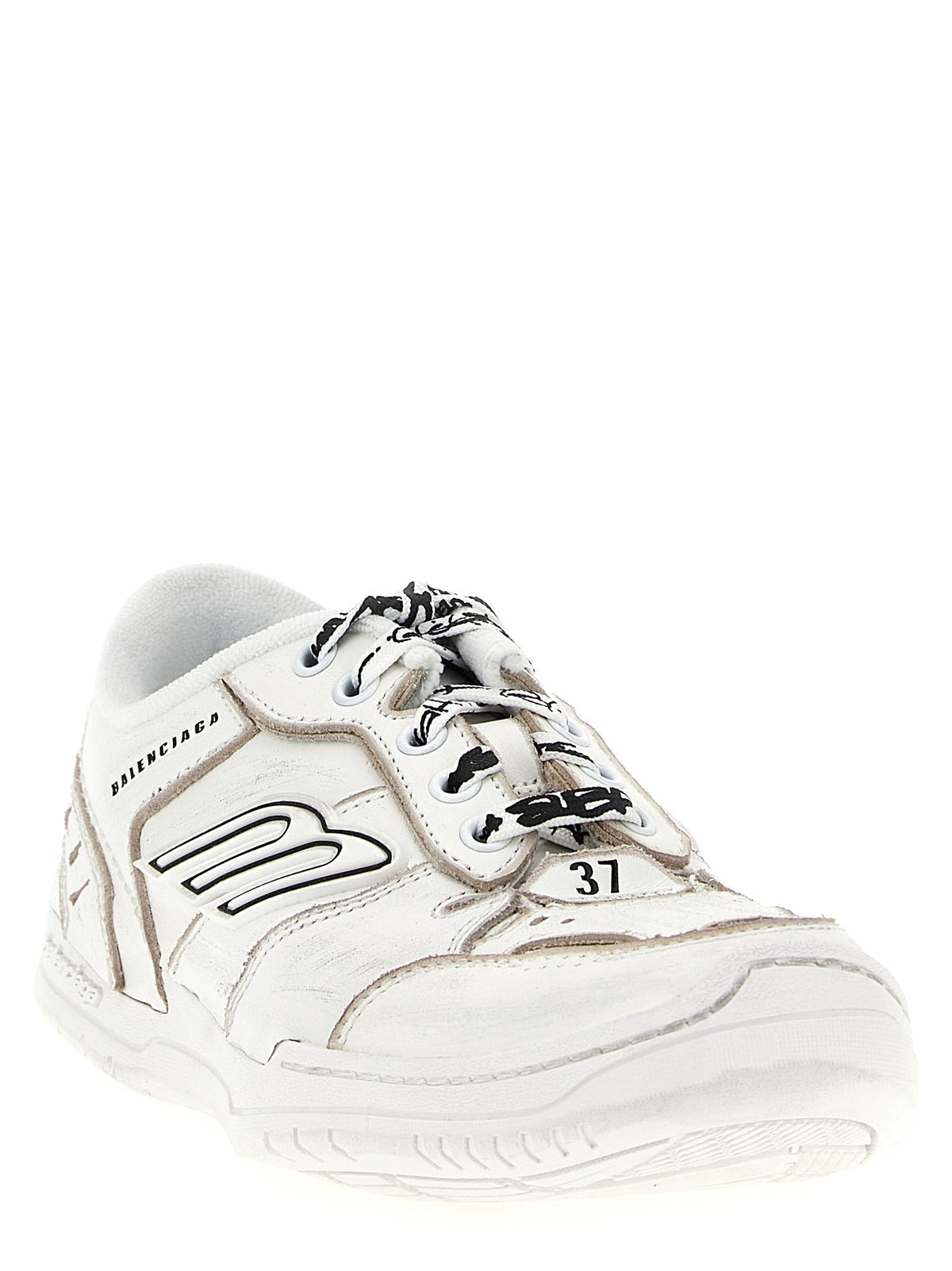Balenciaga Hamptons Worn Out Medio Sneakers White, view 2