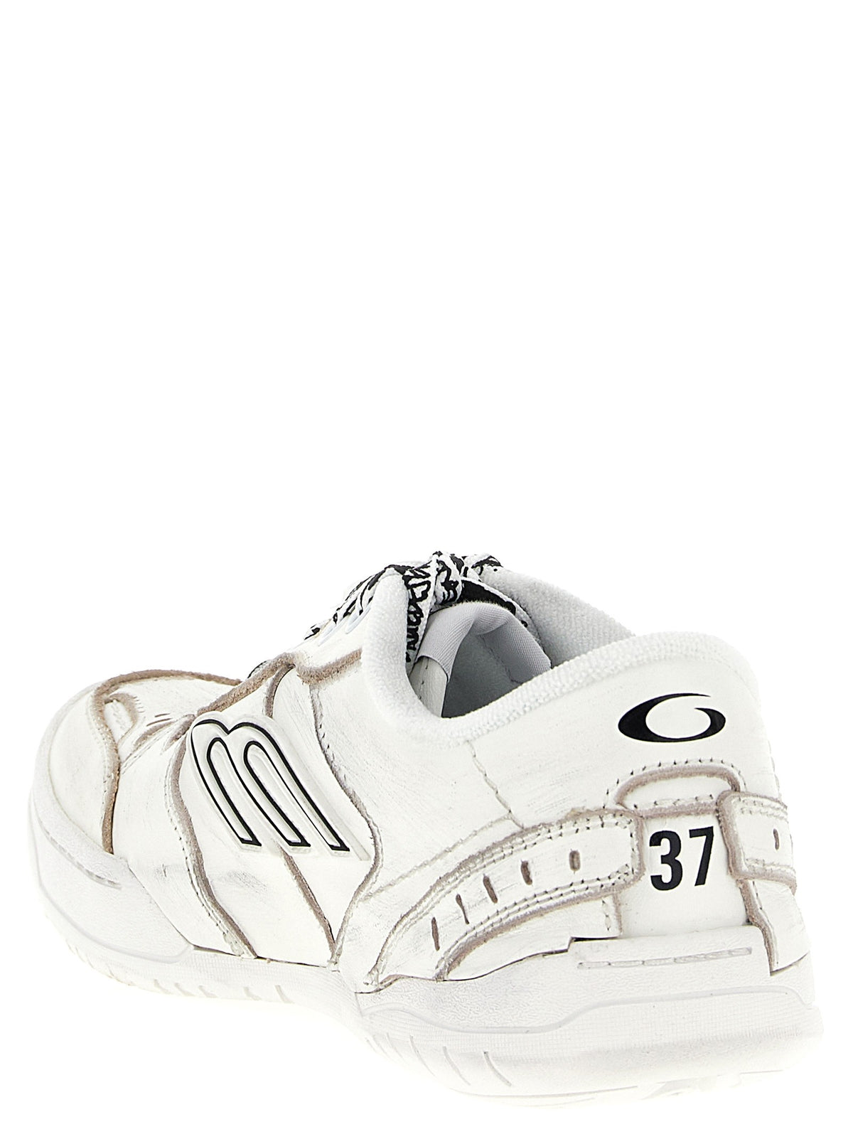 Balenciaga Hamptons Worn Out Medio Sneakers White, view 3