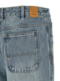 Found Hand Art Jeans Blue