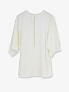 Stella McCartney Women's Handkerchief Satin Top White, view 2