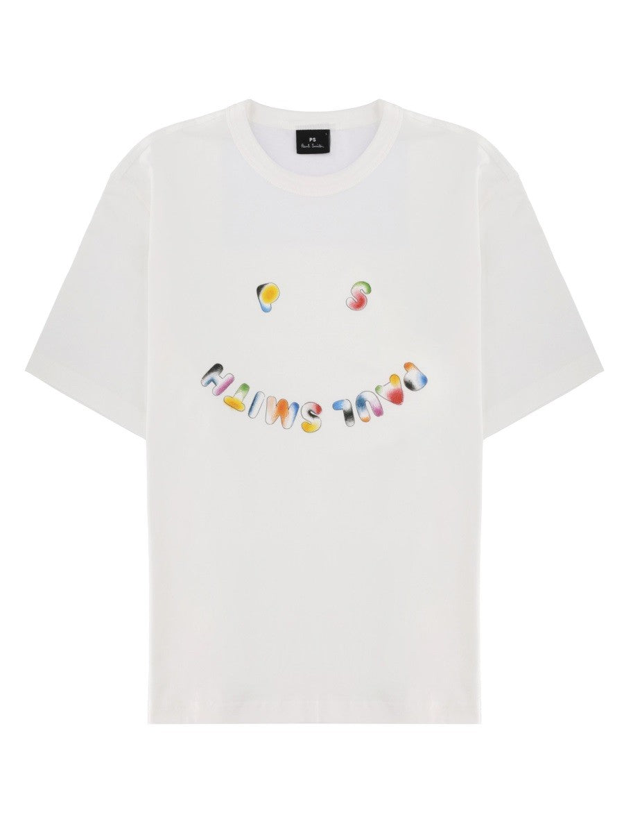 Ps By Paul Smith Men's Happy Shirt White