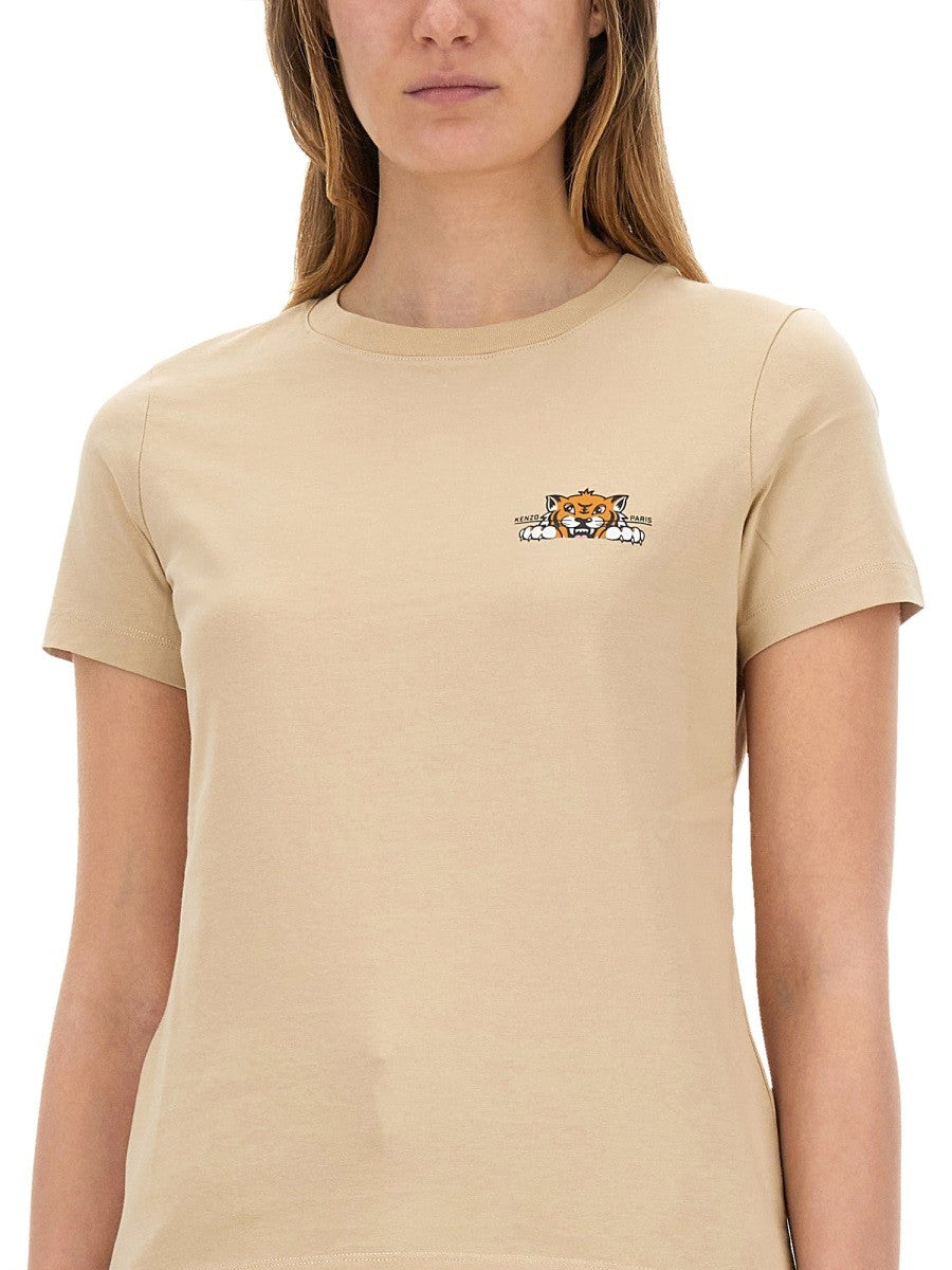Kenzo Women's Happy Tiger Shirt Beige