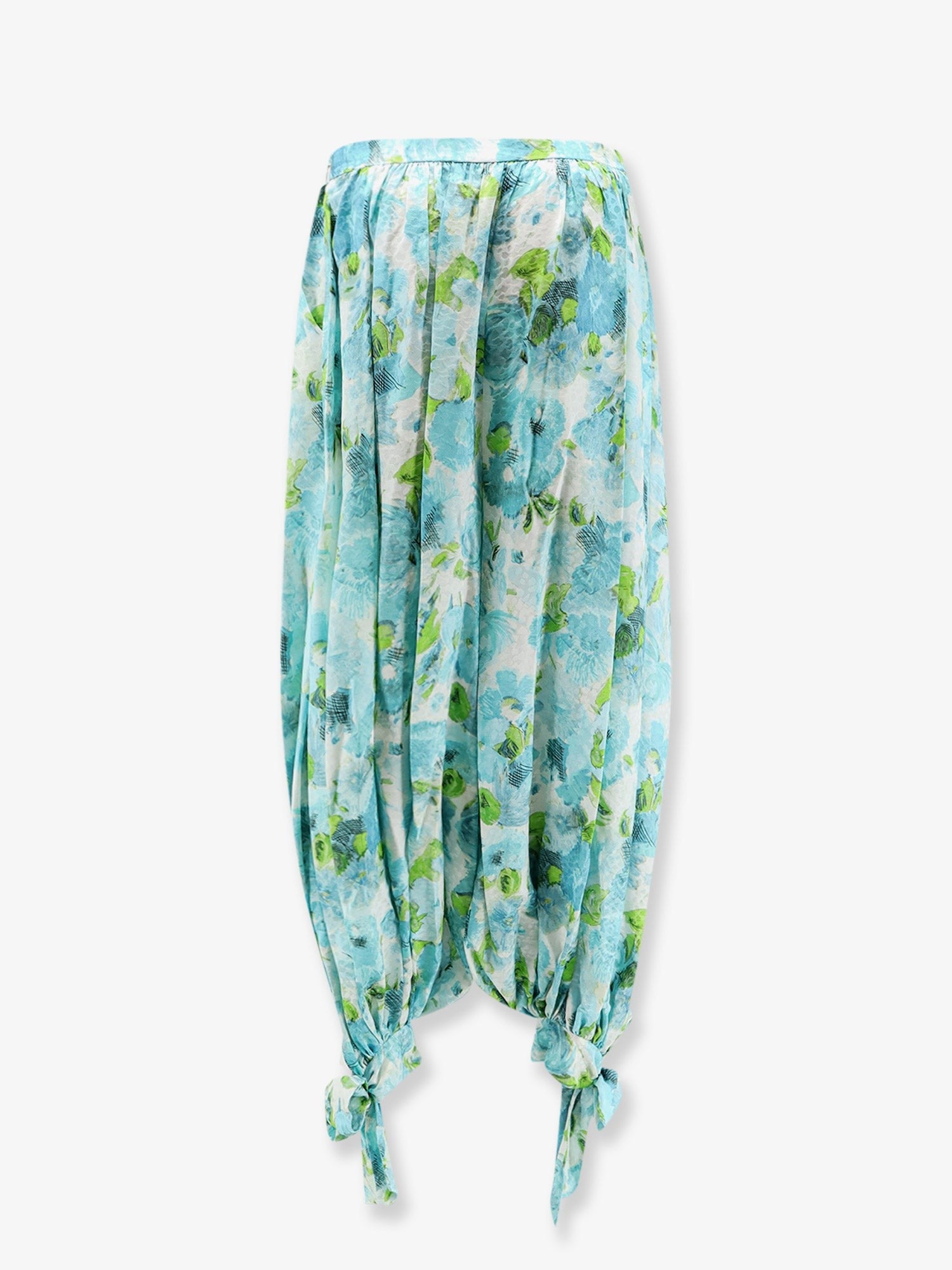 Chloé Women's Harem Multicolor Silk Trousers White