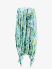 Chloé Women's Harem Multicolor Silk Trousers White