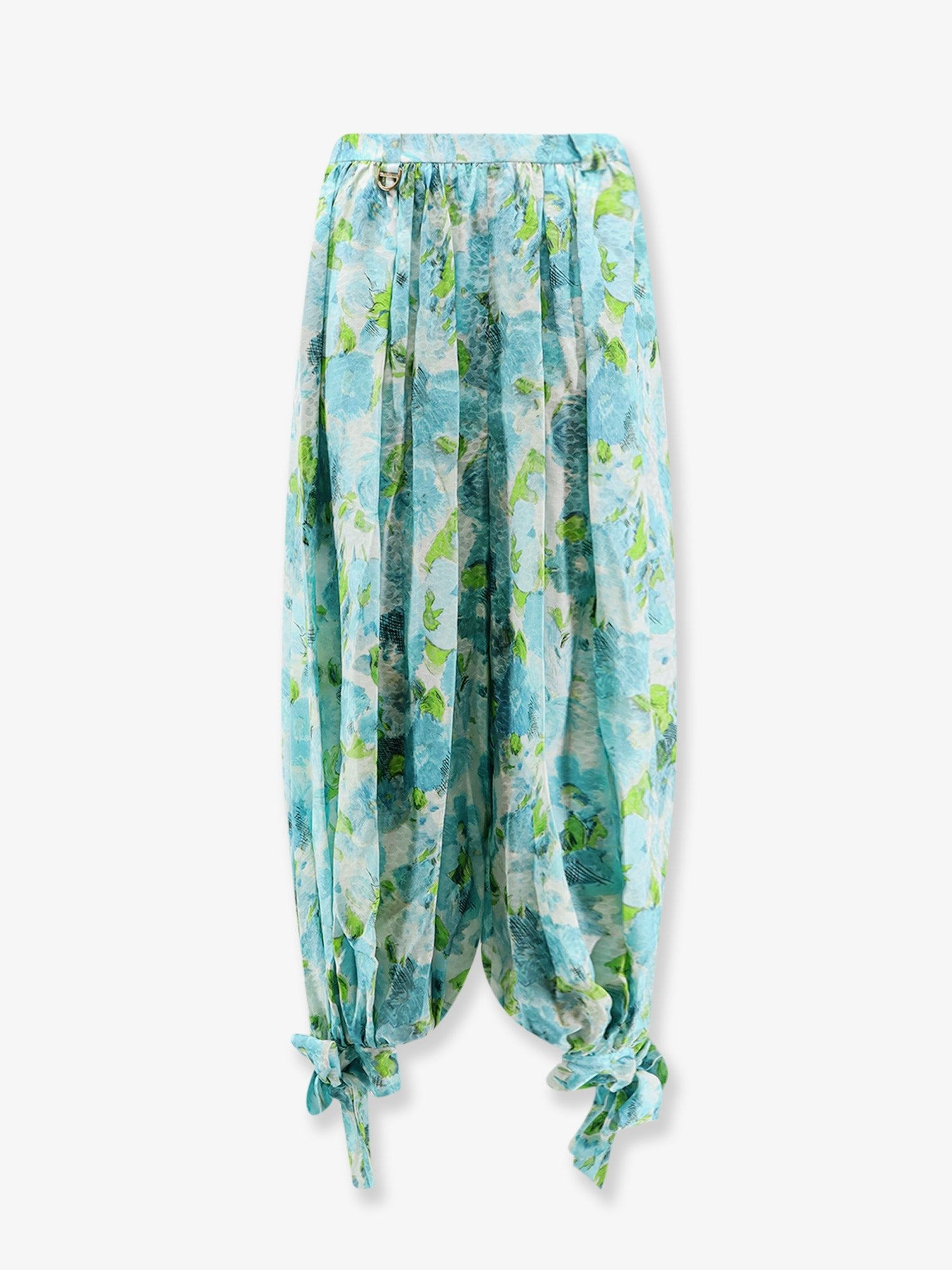 Chloé Women's Harem Multicolor Silk Trousers White