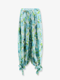 Chloé Women's Harem Multicolor Silk Trousers White