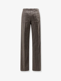 Soeur Women's Harold Wool Trousers Brown, view 2