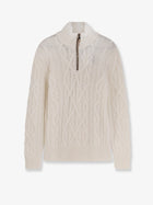 BOSS Men's Harpreno Virgin Wool and Cashmere Sweater White