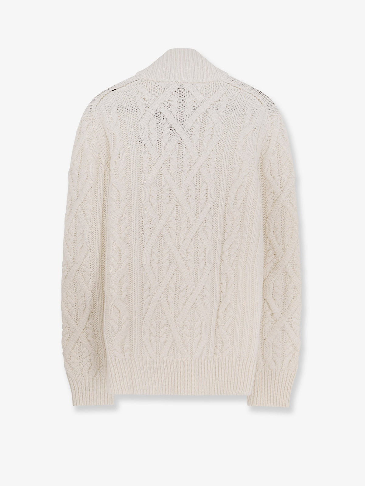BOSS Men's Harpreno Virgin Wool and Cashmere Sweater White