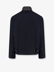 Bottega Veneta Men's Harrington Compact Cotton Gabardine Jacket Black