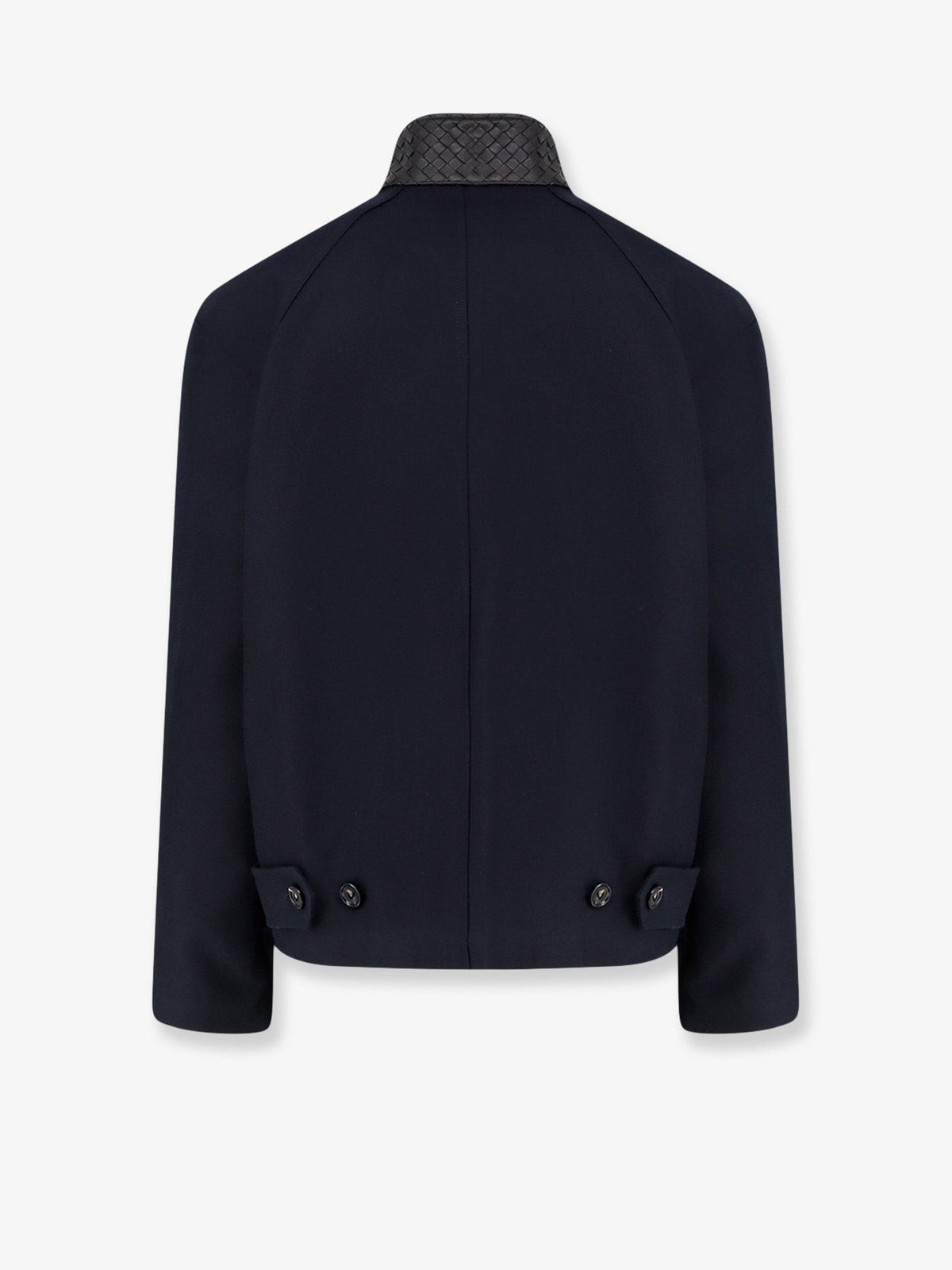 Bottega Veneta Men's Harrington Compact Cotton Gabardine Jacket Black, view 2
