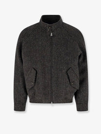 DUNST Women's Harrington Unisex Wool and Alpaca Jacket Brown