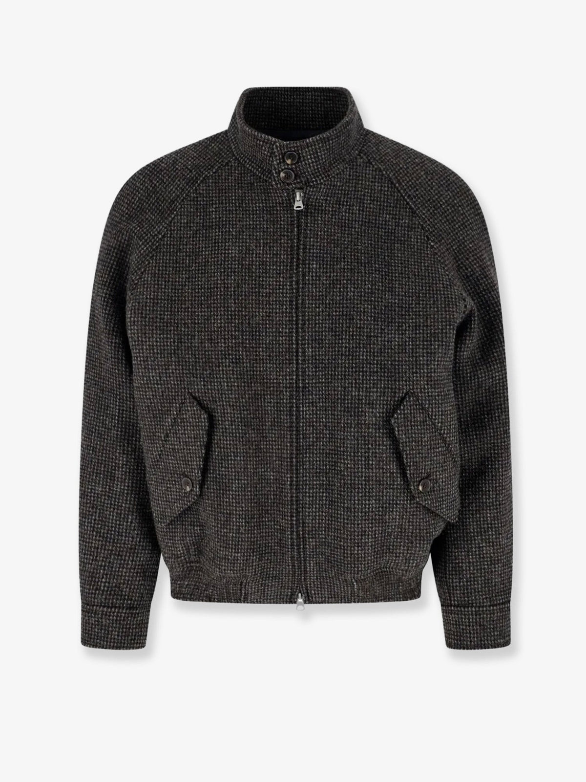 DUNST Women's Harrington Unisex Wool and Alpaca Jacket Brown