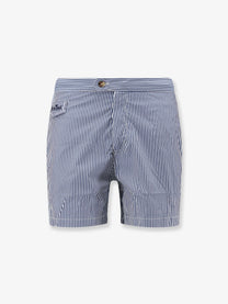 Mc2 Saint Barth Men's Harrys Nylon Swim Shorts Blue