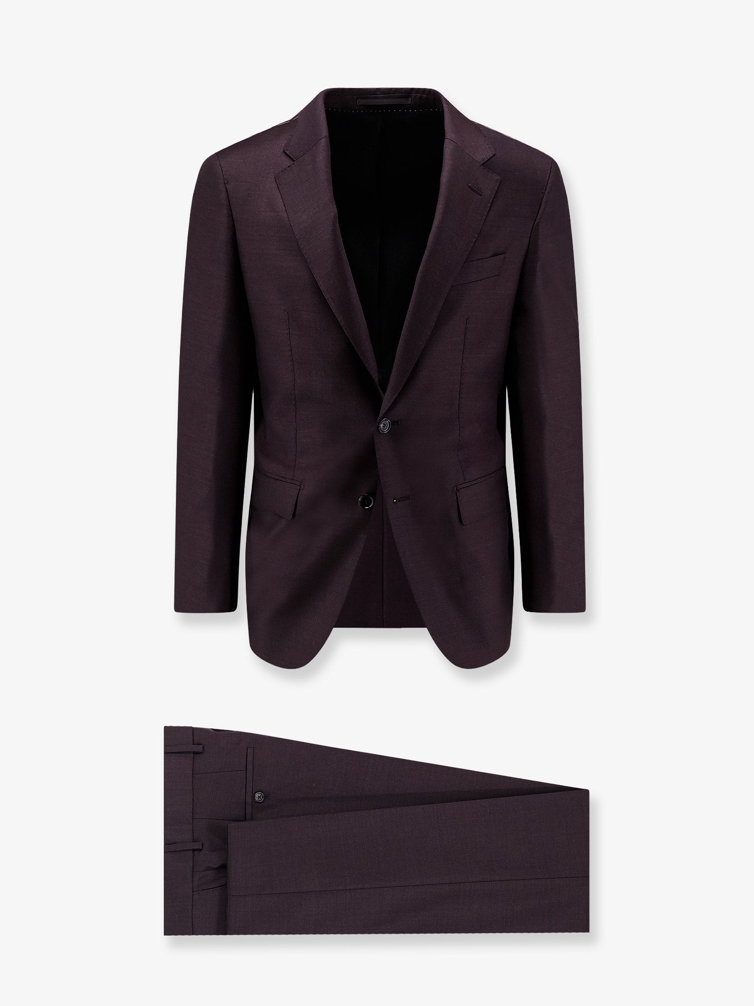 BOSS Men's Harvers Virgin Wool Suit Brown
