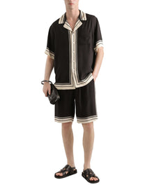 Dolce &amp; Gabbana Men's Hawaii Shirt Black