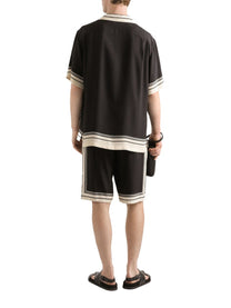 Dolce &amp; Gabbana Men's Hawaii Shirt Black