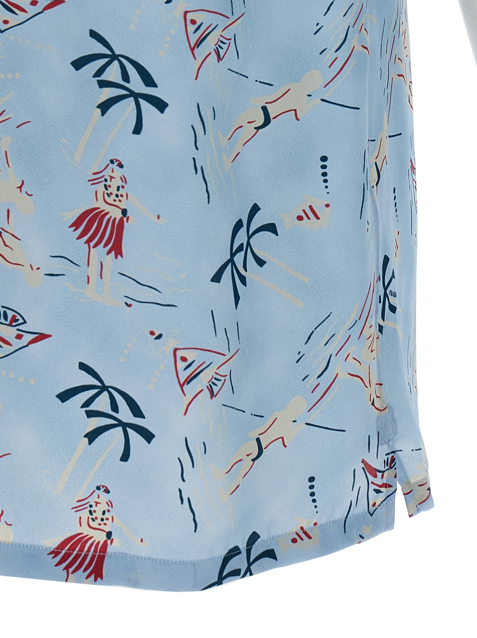 PRADA Hawaii Shirt Blue