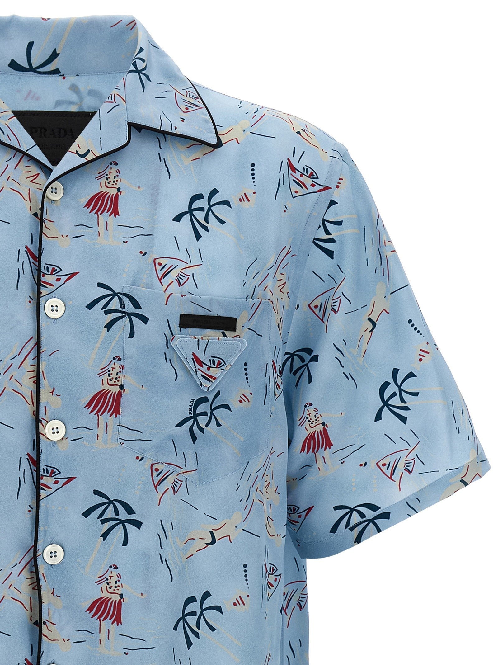 PRADA Hawaii Shirt Blue