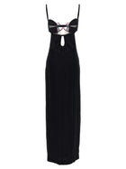 Nensi Dojaka Heart Bra Long Dress Black, view 2