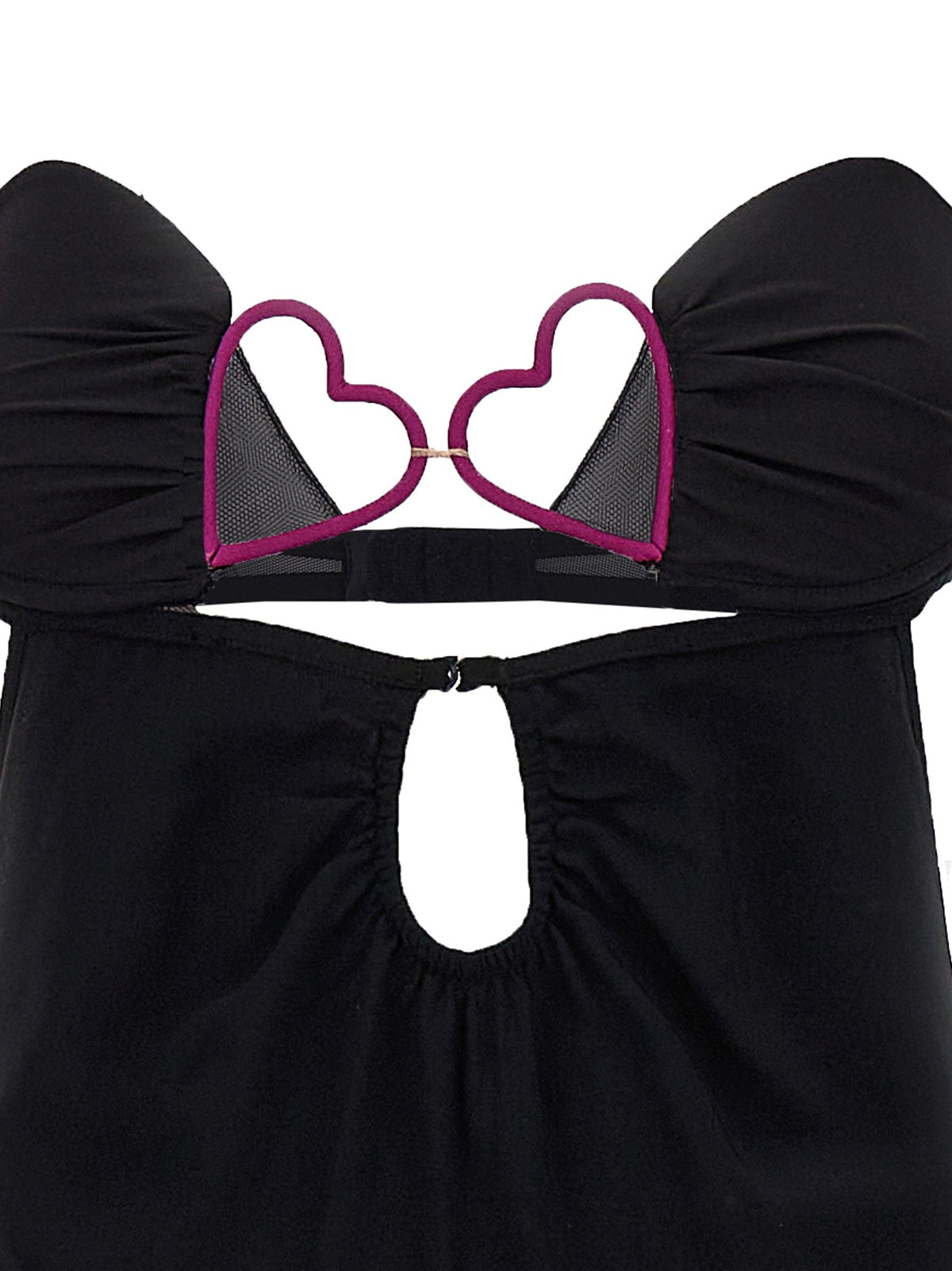 Nensi Dojaka Heart Bra Long Dress Black, view 4