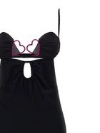 Nensi Dojaka Heart Bra Long Dress Black, view 3
