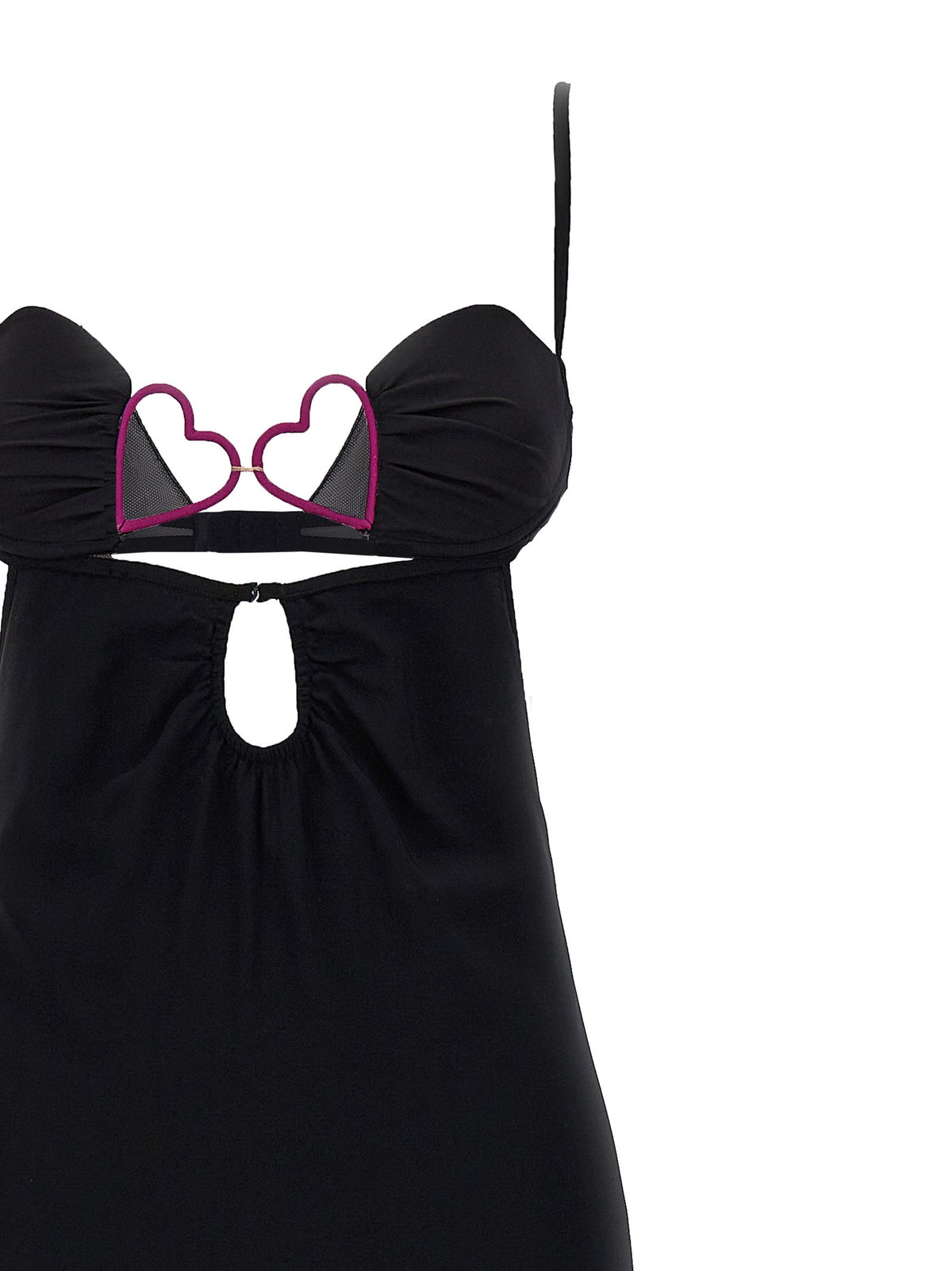 Nensi Dojaka Heart Bra Long Dress Black, view 3