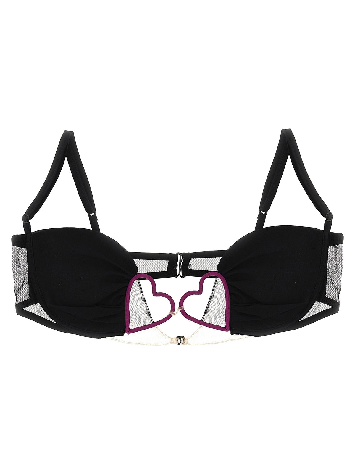 Nensi Dojaka Heart Bra Black