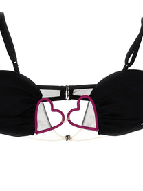 Nensi Dojaka Heart Bra Black