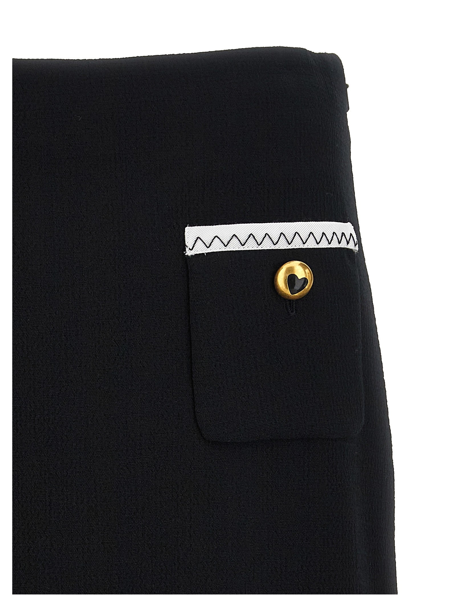 Moschino Heart Button Skirt White