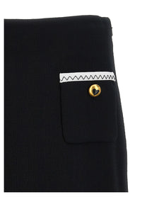 Moschino Heart Button Skirt White