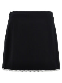 Moschino Heart Button Skirt White
