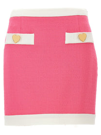 Moschino Heart Buttons Skirt Blue