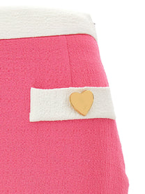 Moschino Heart Buttons Skirt Blue
