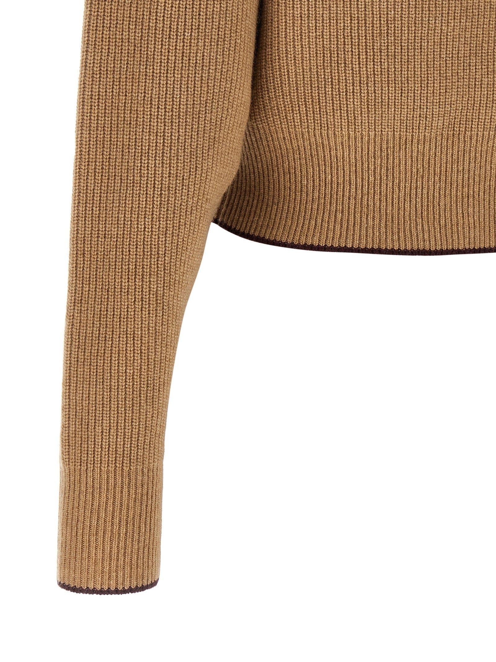 Chloé Heart Intarsia Sweater Beige