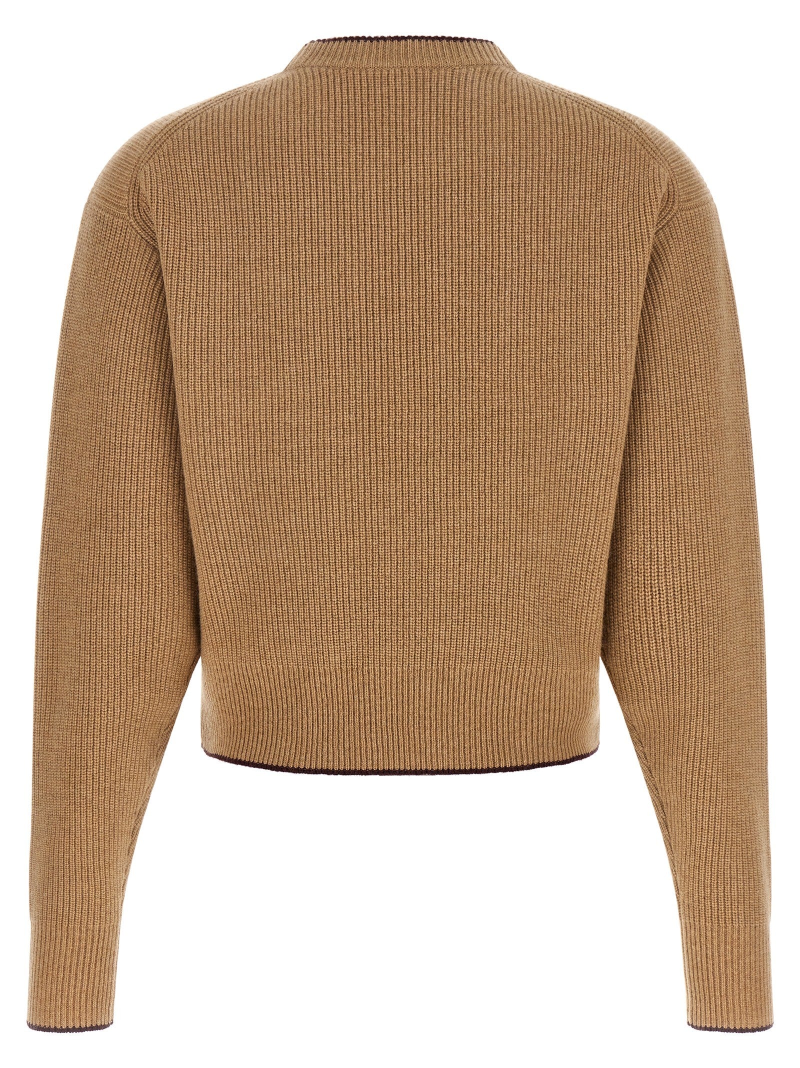 Chloé Heart Intarsia Sweater Beige