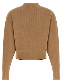 Chloé Heart Intarsia Sweater Beige