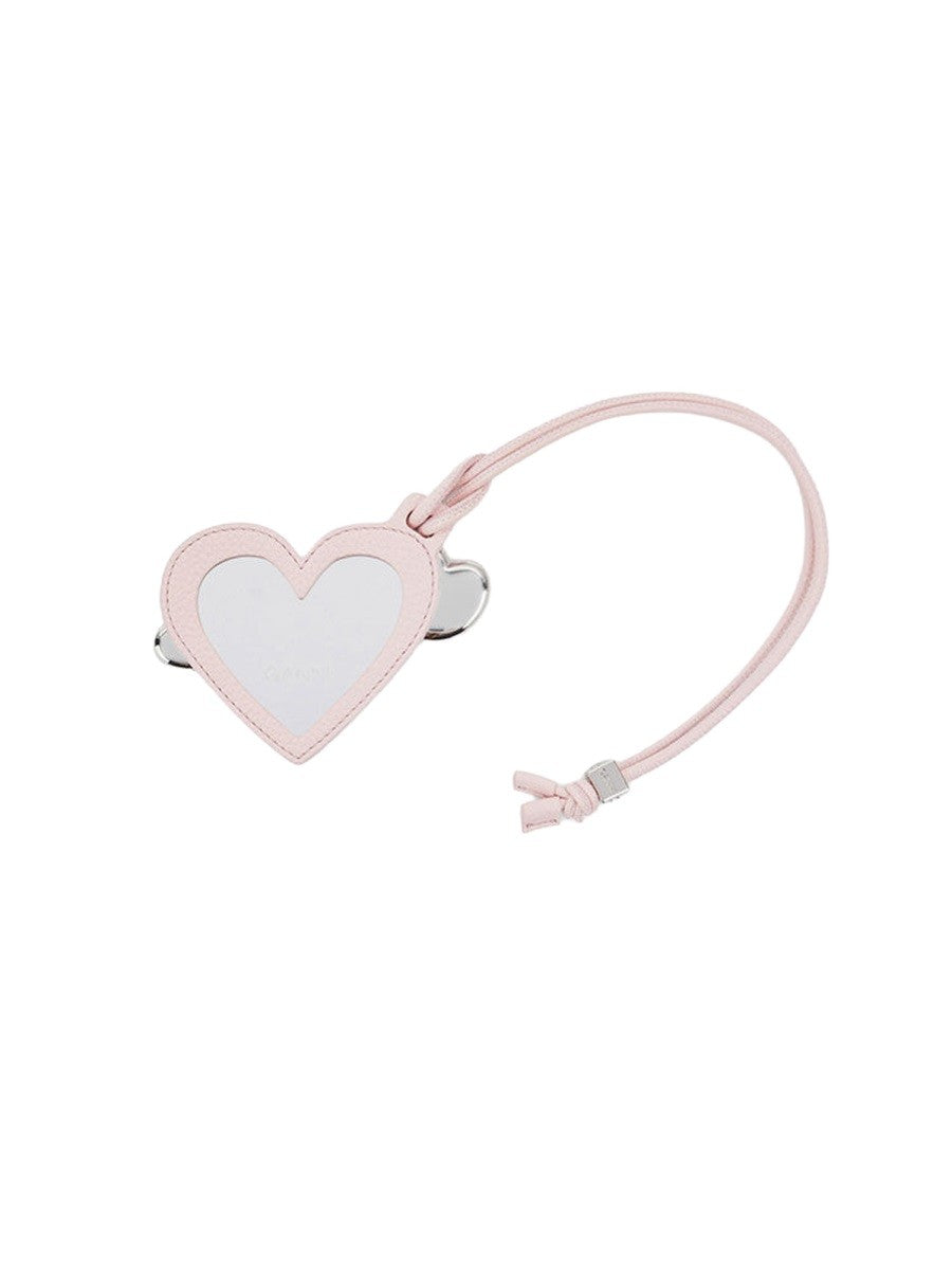 Ganni Women's Heart Mirror Keychain Blue