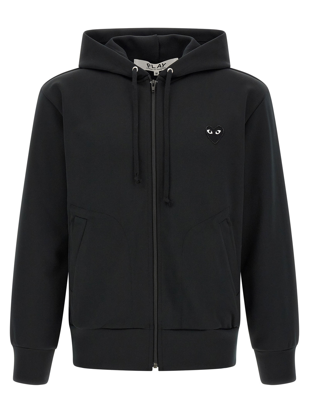 Comme Des Garcons Play Heart Patch Hoodie Black