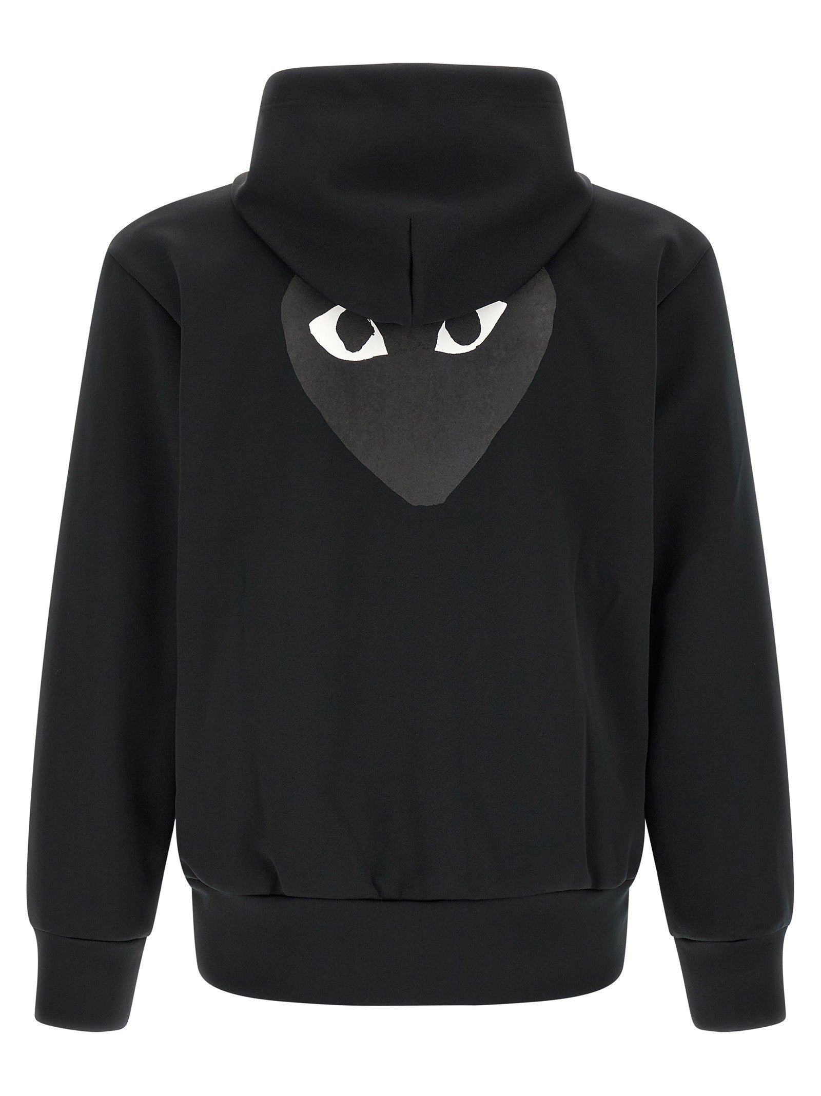 Comme Des Garcons Play Heart Patch Hoodie Black