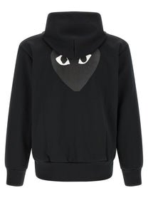 Comme Des Garcons Play Heart Patch Hoodie Black