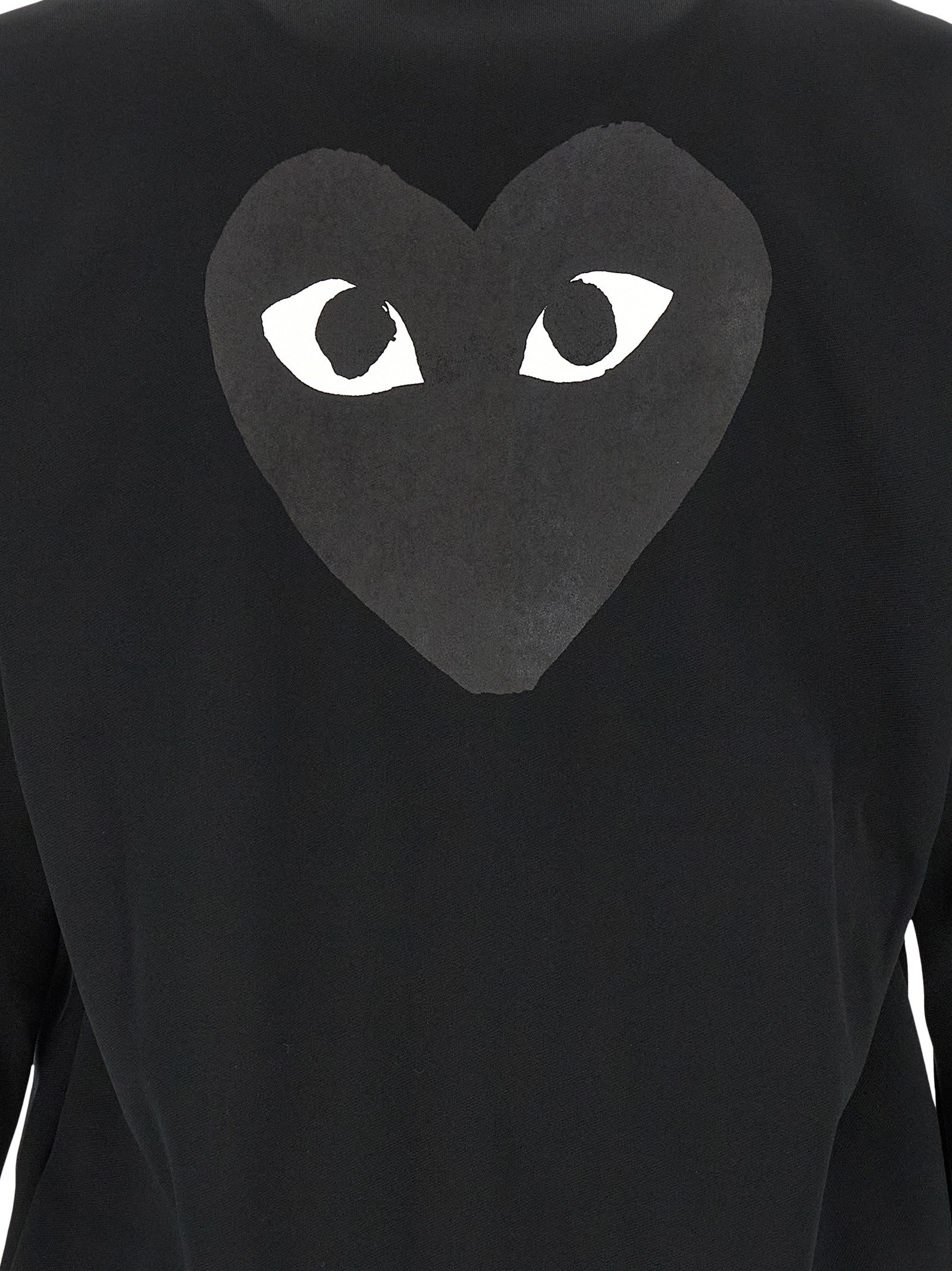 Comme Des Garcons Play Heart Patch Hoodie Black