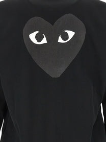 Comme Des Garcons Play Heart Patch Hoodie Black